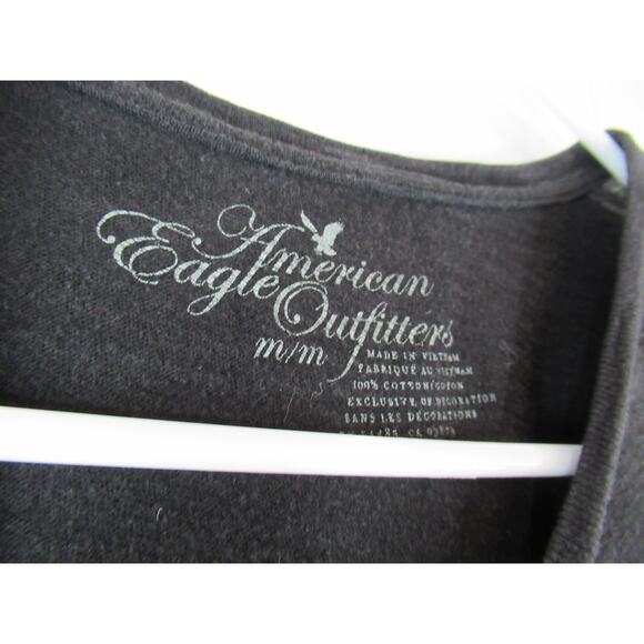 American Eagle Outfitters dark grey beaded t-shirt - Picture 3 of 4